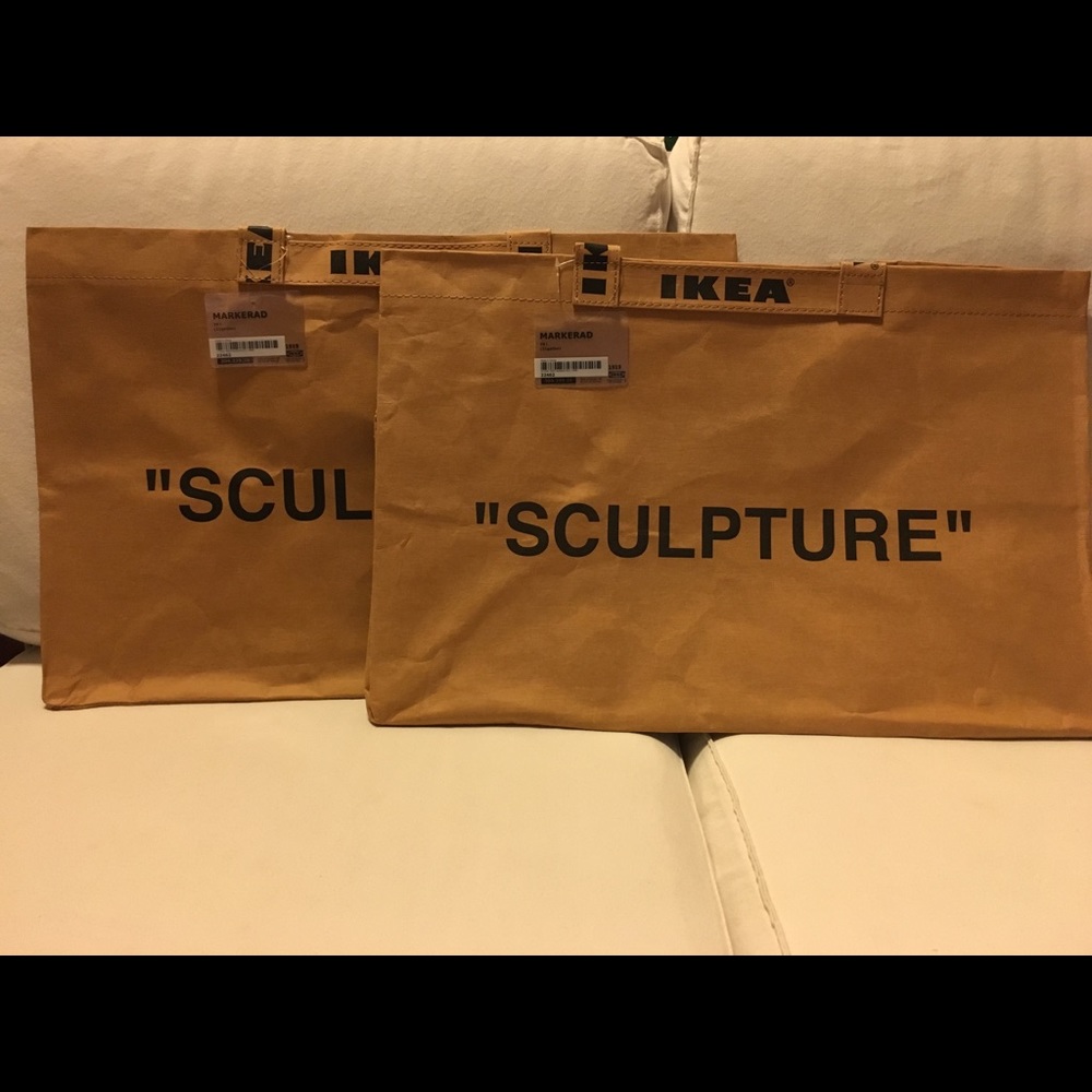 Set of 2 IKEA x Virgil Abloh Bags Totes